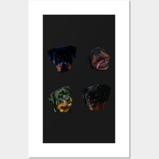 Sticker pack Rottweiler head Posters and Art